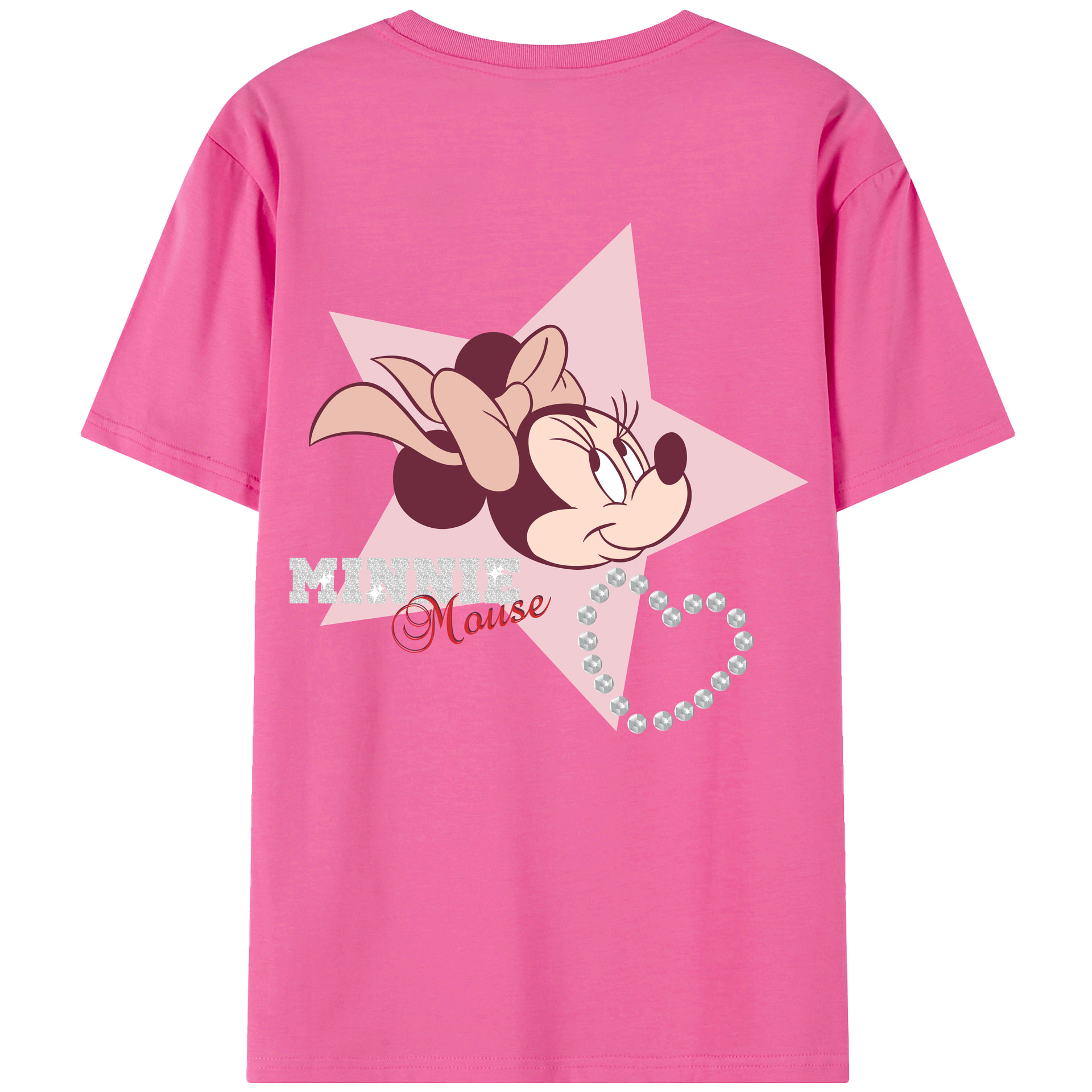 （画像用） ミッキーマウス Mickey Mouse レディース半袖Tシャツ(バックプリント)